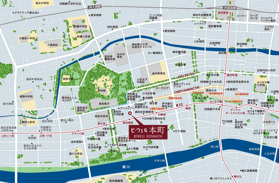 ビ・ウェル本町 周辺MAP