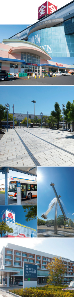 JR児島駅、トピア・天満屋ハピータウン児島店、倉敷市立市民病院など周辺環境写真
