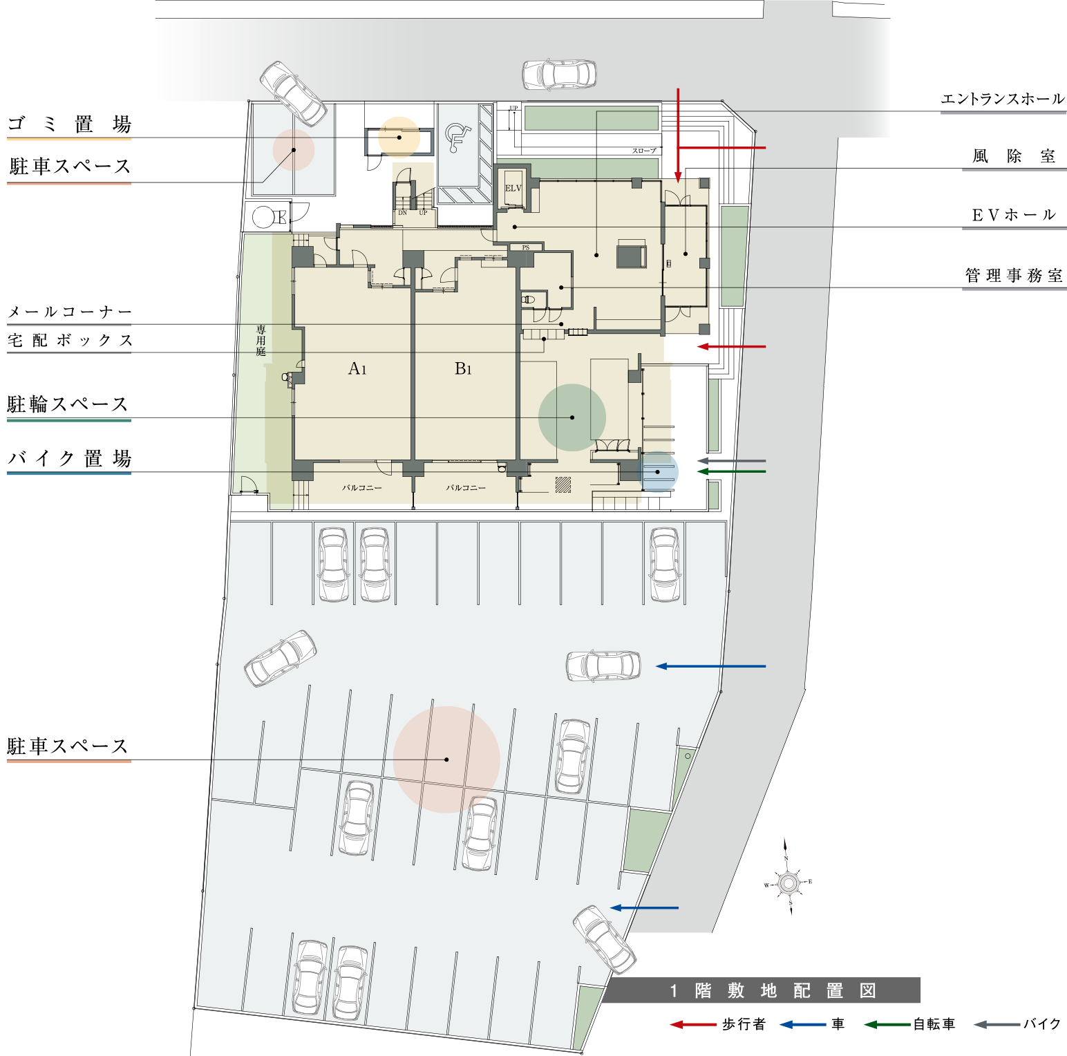 1階平面配置図