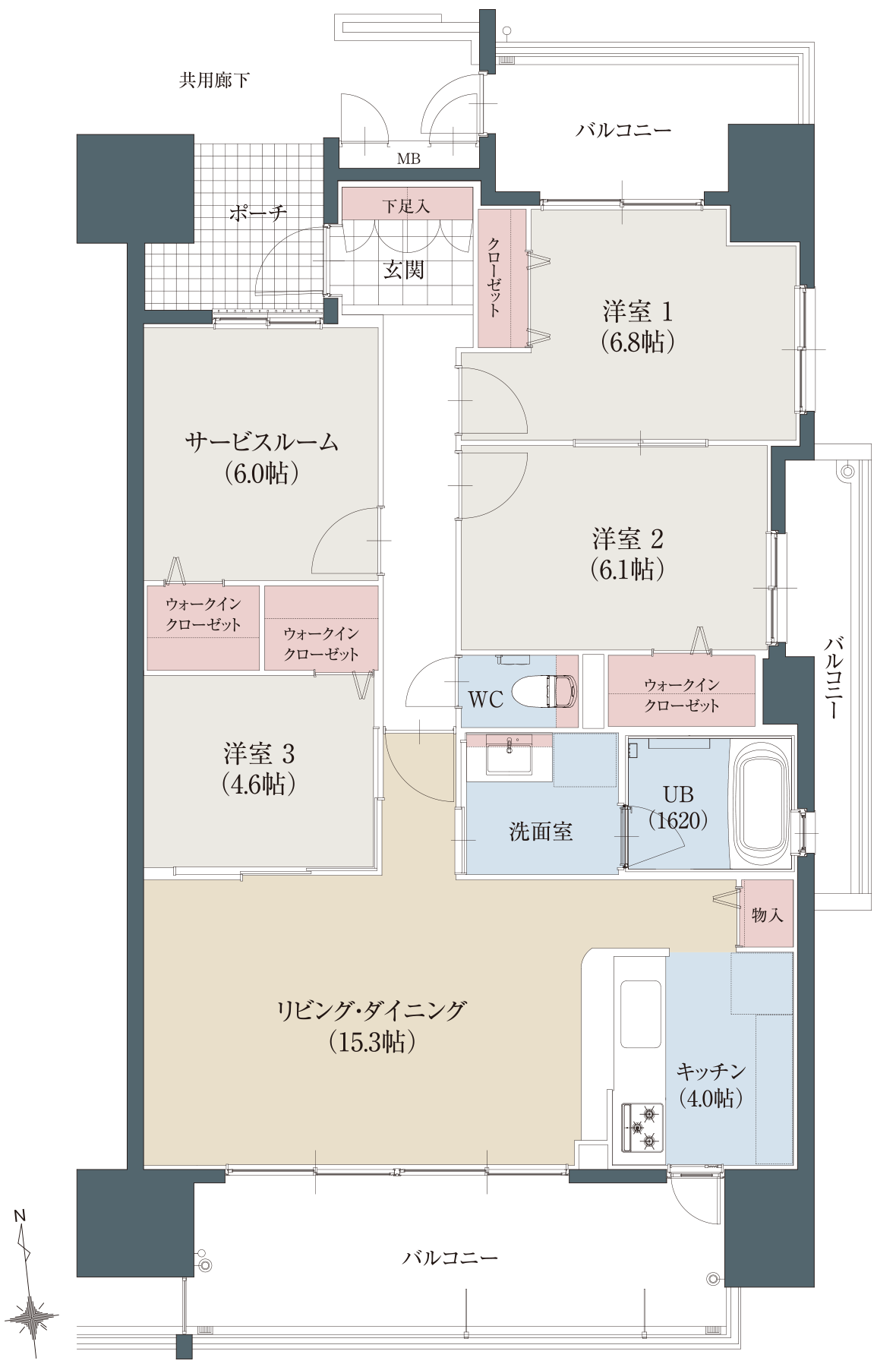 Cタイプ基本間取図