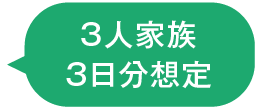 3人家族3日分想定