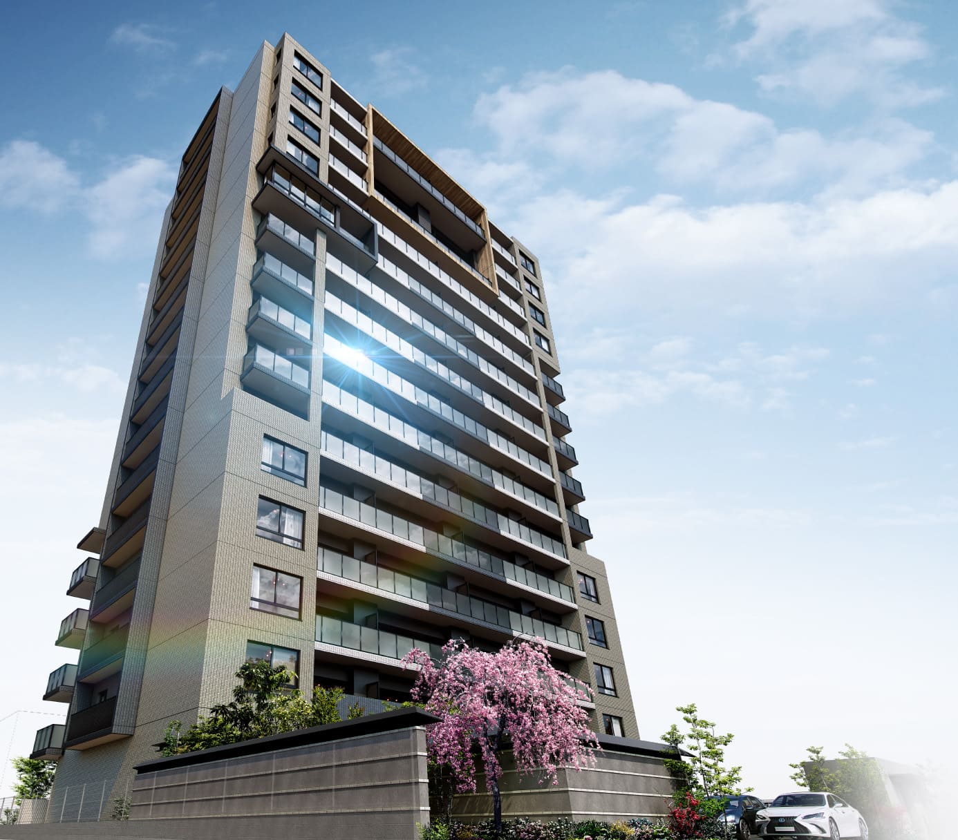 ビ・ウェル鷹匠の外観パース