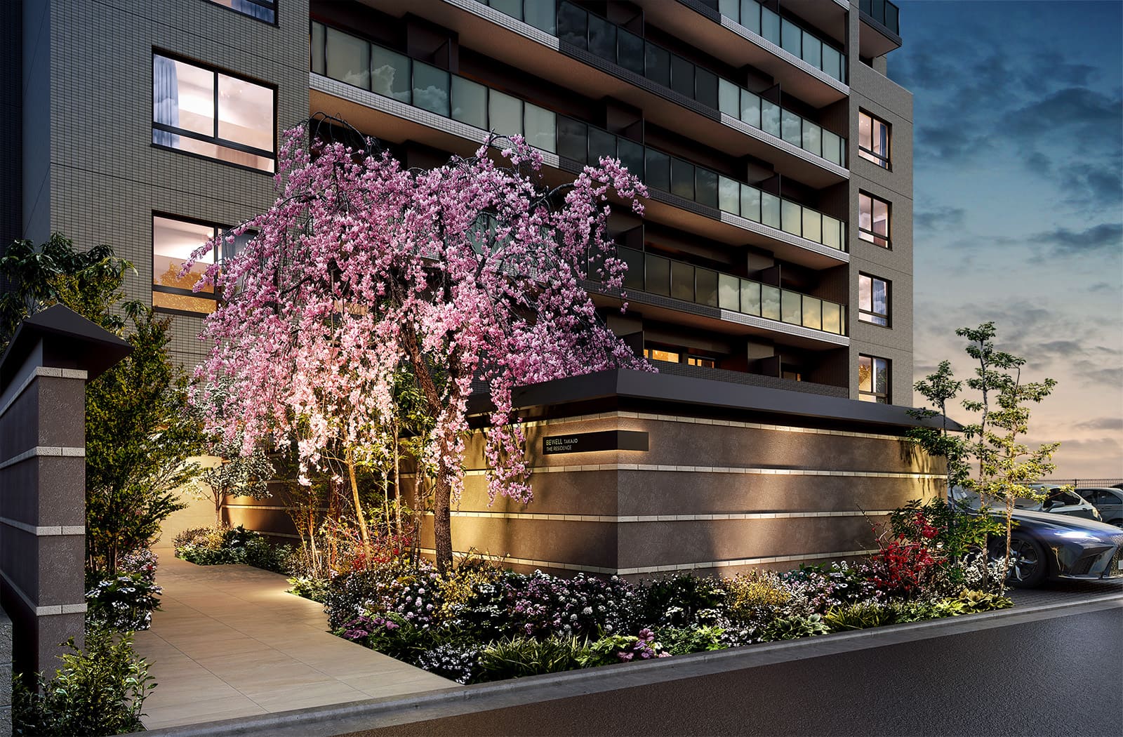 エントランスアプローチの完成予想図