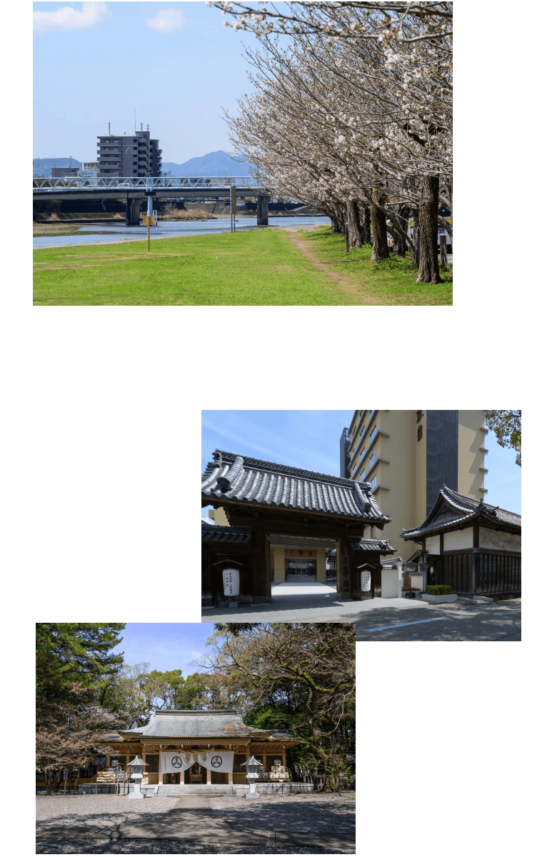 三翠園は徒歩4分、鏡川河畔 みどりの広場は徒歩2分、山内神社は徒歩4分。