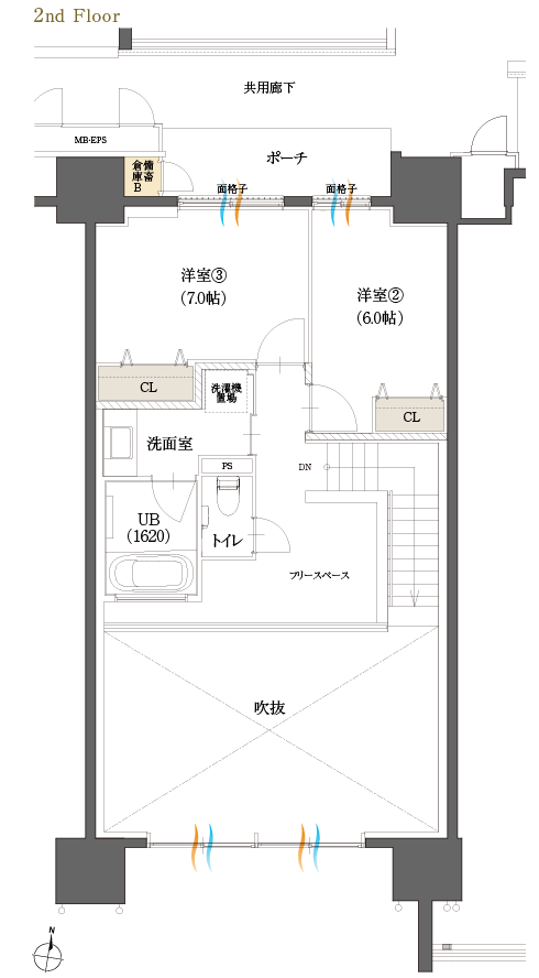 プレミアムプランMタイプ 2F間取図