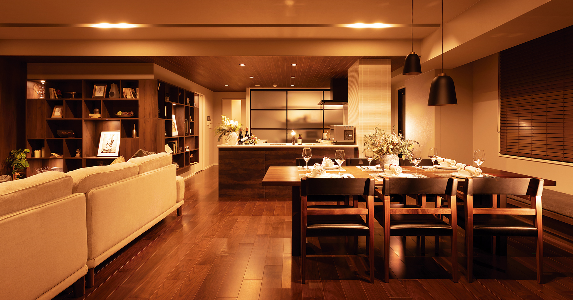 モデルルーム LDK写真