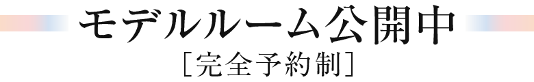 モデルルーム公開中、完全予約制です。