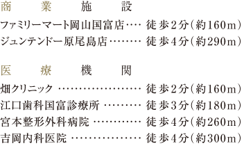 商業施設・医療機関