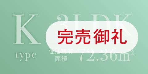 グリーンコートKタイプ完売