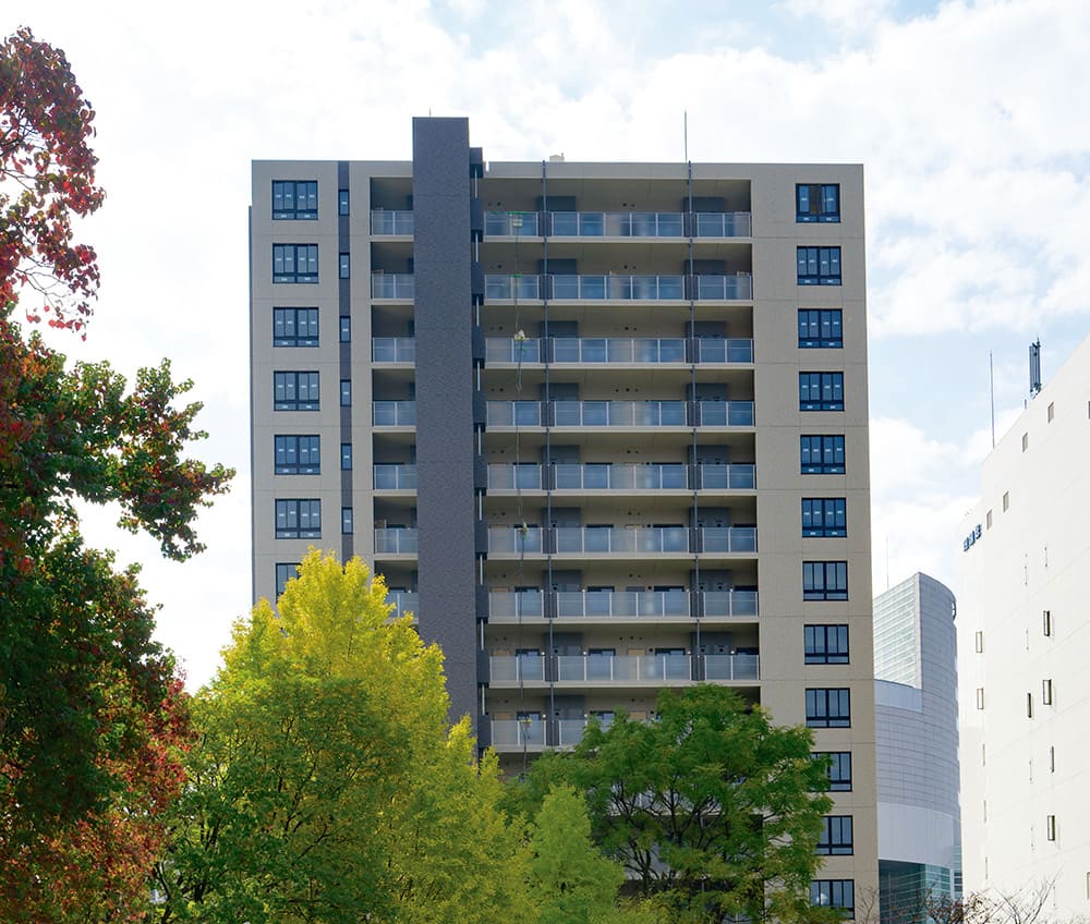 横堀公園から外観写真